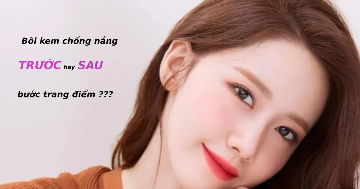Minh họa các bước sử dụng kem chống nắng hóa học đúng cách trên khuôn mặt và cổ